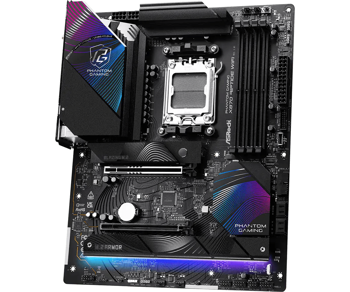 ASRock X870 Riptide WiFi AMD AM5 Socket Gaming Motherboard | 90 - MXBPP0 - A0UAYZ - 4710483949357 - Vektra Computers LLC ASRock X870 Riptide WiFi AMD AM5 Socket Gaming Motherboard | 90 - MXBPP0 - A0UAYZ - 4710483949357 - Vektra Computers LLC